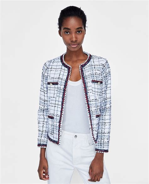 chanel like men jacket|chanel tweed jacket zara.